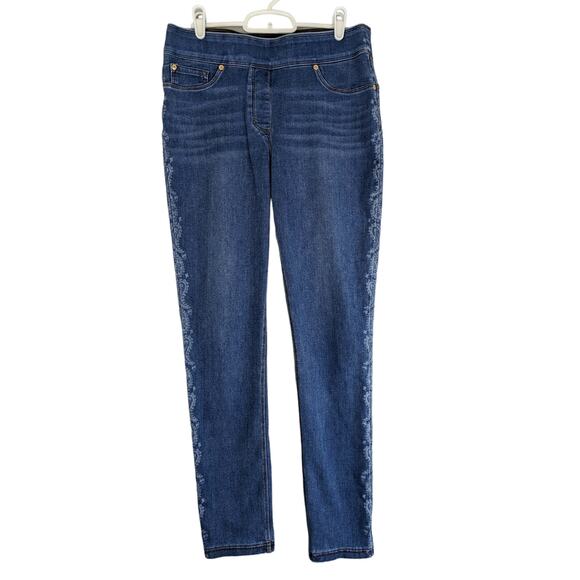 NYGARD Lux Denim 360 Stretch Crop Pantacourt Size M 10-12 - Picture 2 of 10